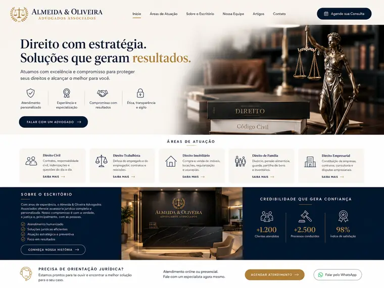 Modelo de site para Advogado