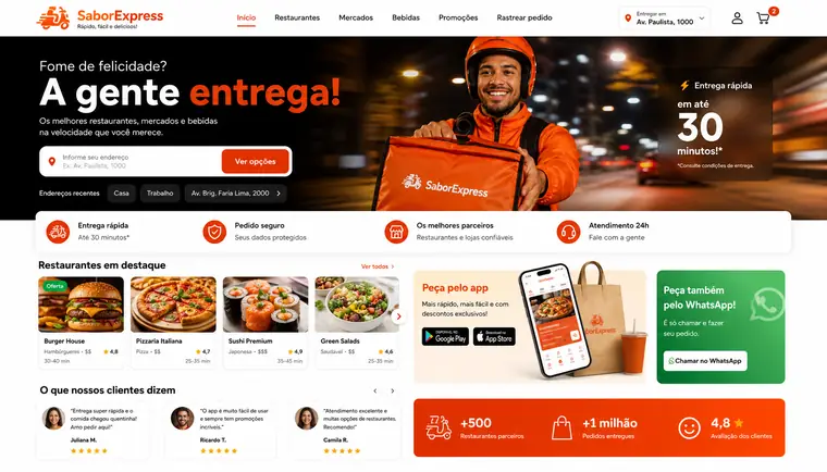Modelo de site para Delivery